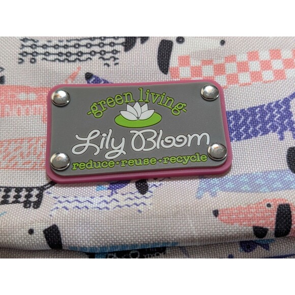 Lily Bloom Maggie Satchel Dachshund Dog Print Pastel Retired - Picture 5 of 15